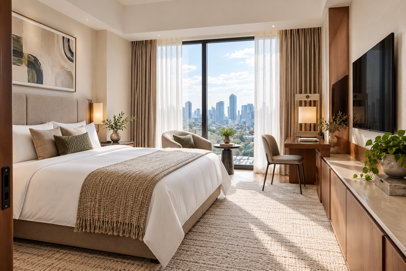 ภาพแนวคิดห้องพักโรงแรม YooDee Hotel ในอนาคต สร้างด้วย AI